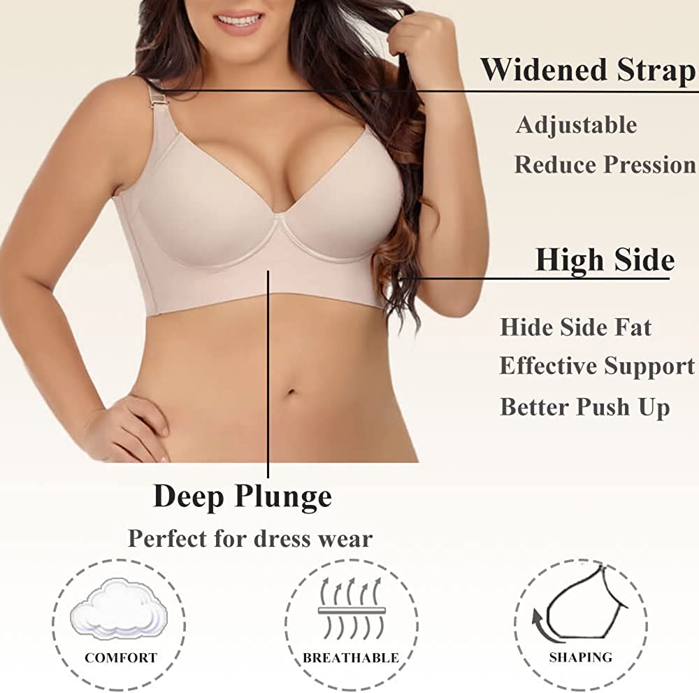 Push-Up Back Smoothing Bra - Black (Buy 1 Get 1 Free)